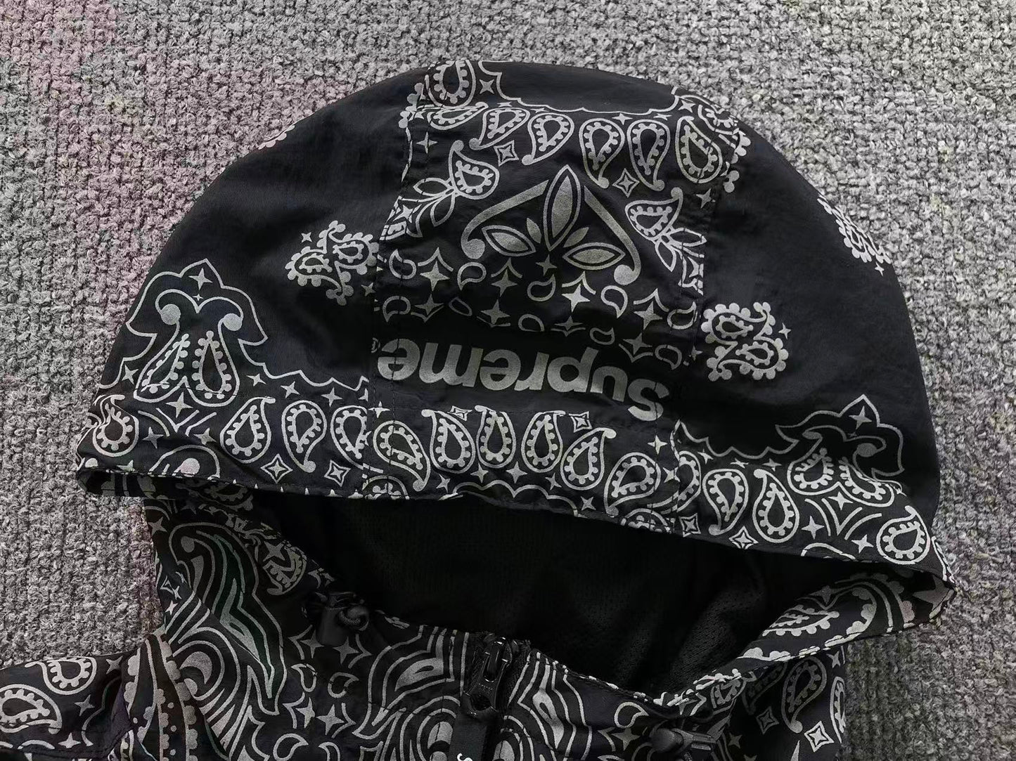Supreme Reflective Bandana Anorak Black
