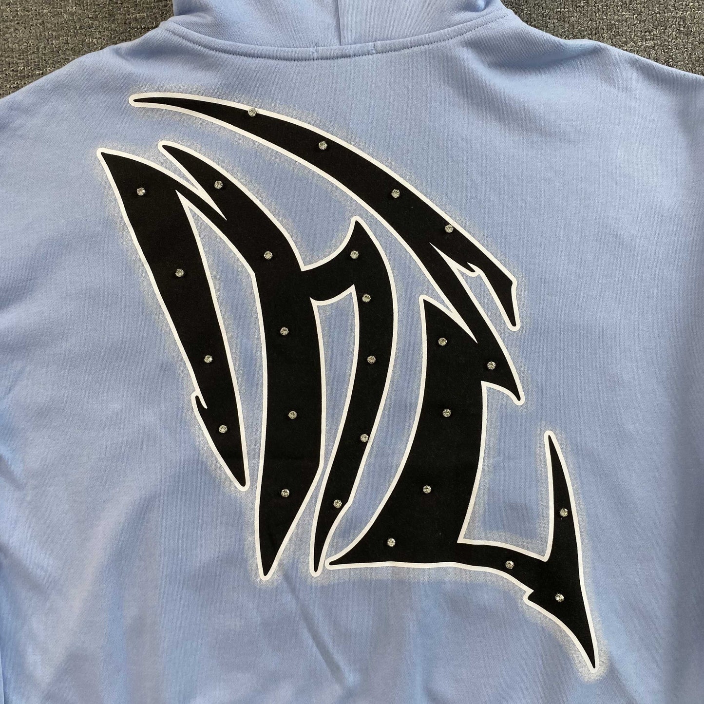 Mixed Emotion Graffiti Jacket Skyblue