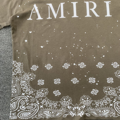 AMIRI BANDANA BLEACH MA TEE BEIGE