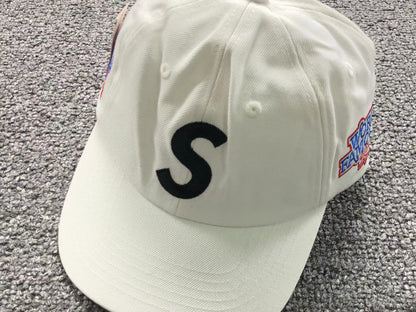 Supreme World Famous S Logo 6-Panel Hat White