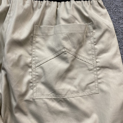 RHUDE COURT LOGO SHORTS BEIGE