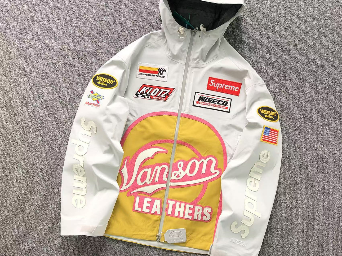 Supreme Vanson Leathers GORE-TEX Shell Jacket White