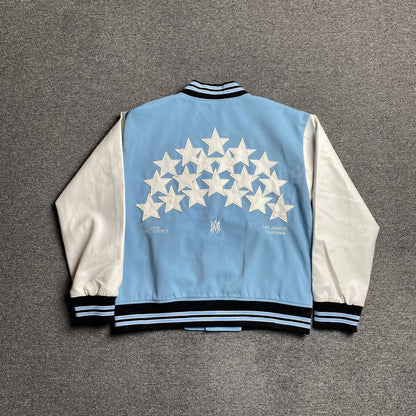 AMIRI STARS BOMBER JACKET AIR BLUE