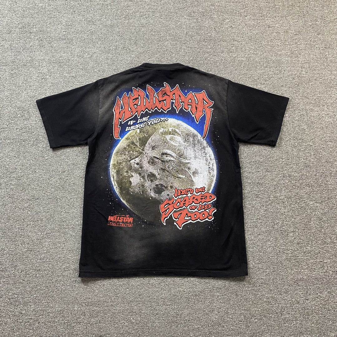 HELLSTAR FULL MOON TEE BLACK