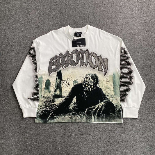 Mixed Emotion Resurrection Long Sleeve Tee White