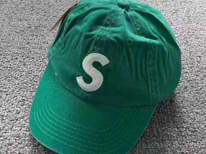Supreme Pigment Coated S Logo 6-Panel Cap Green
