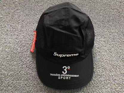 Supreme Mesh Side Panel Camp Cap Black