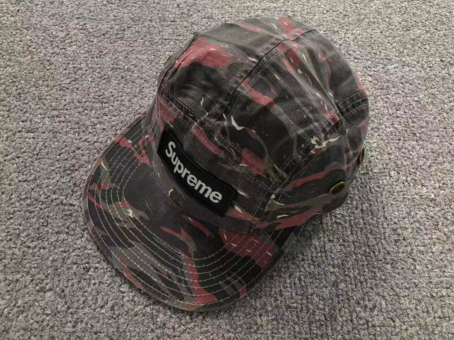 Supreme Military Camp Cap Red Tiger Camo
