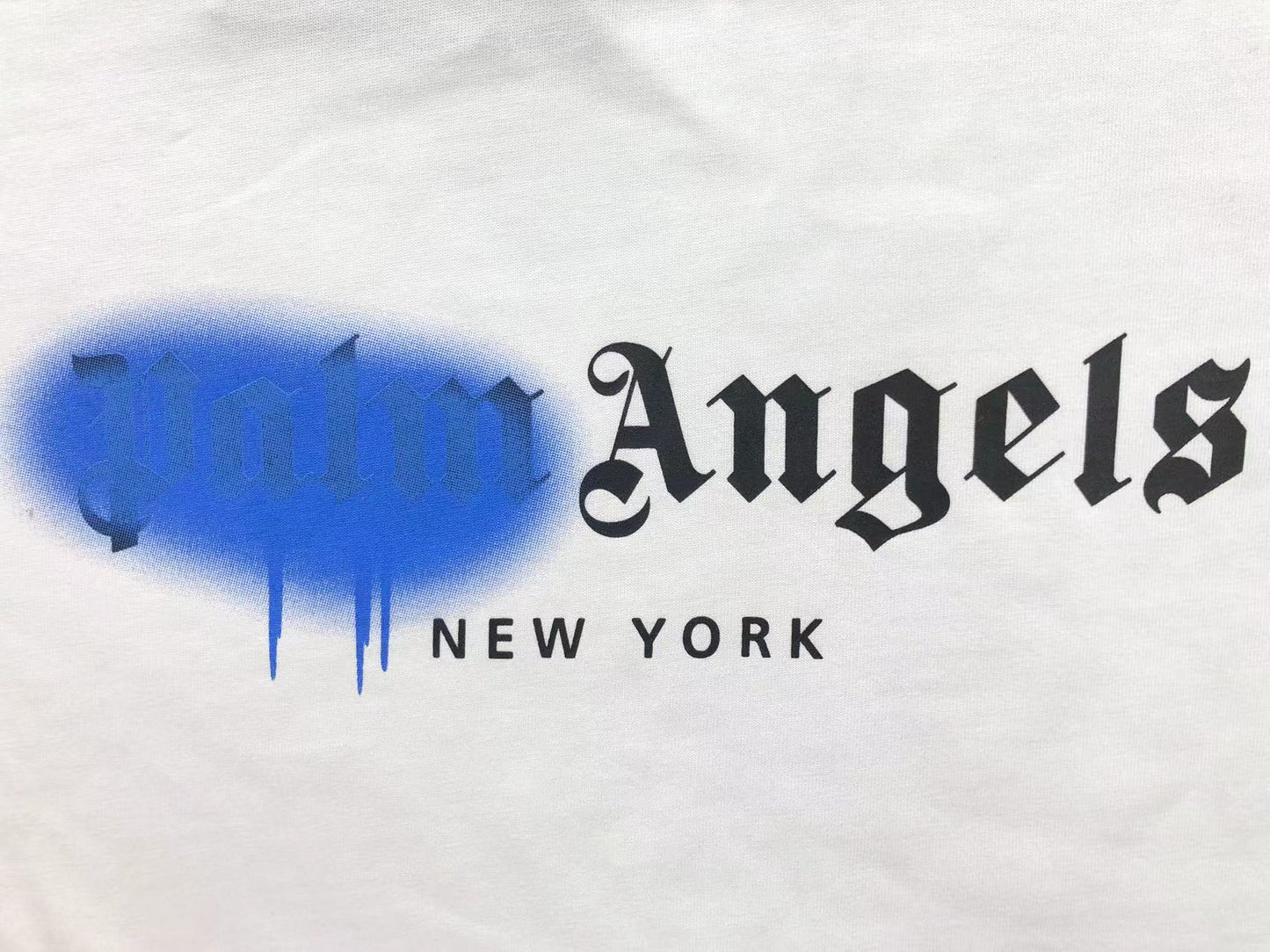 PALM ANGELS NEW YORK SPRAYED TEE WHITE