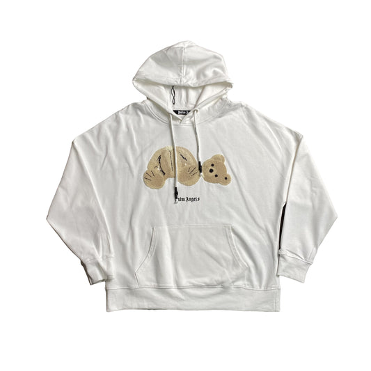 PALM ANGELS BEAR HOODIE WHITE