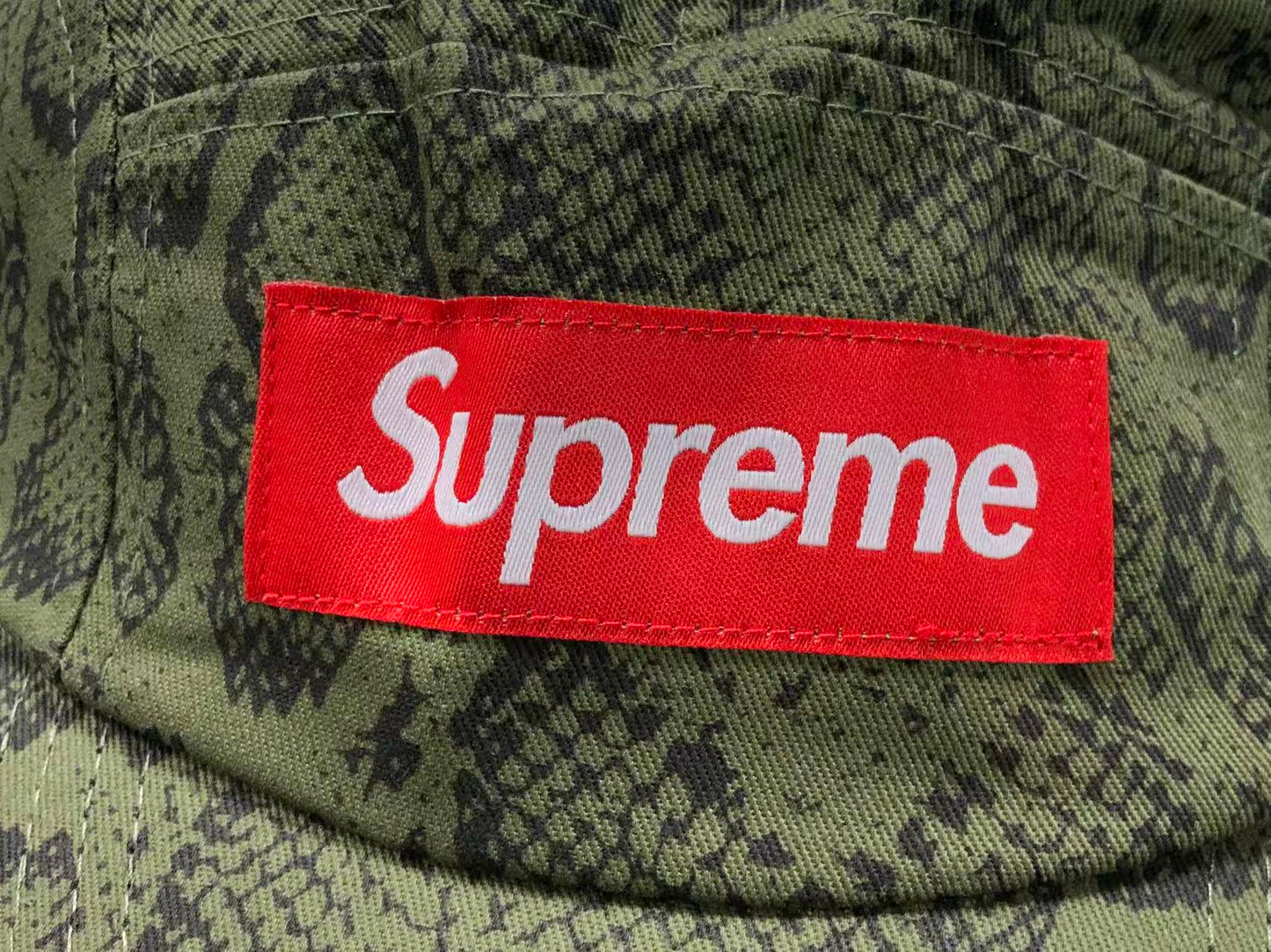 Supreme Washed Chino Twill Camp Cap Snake