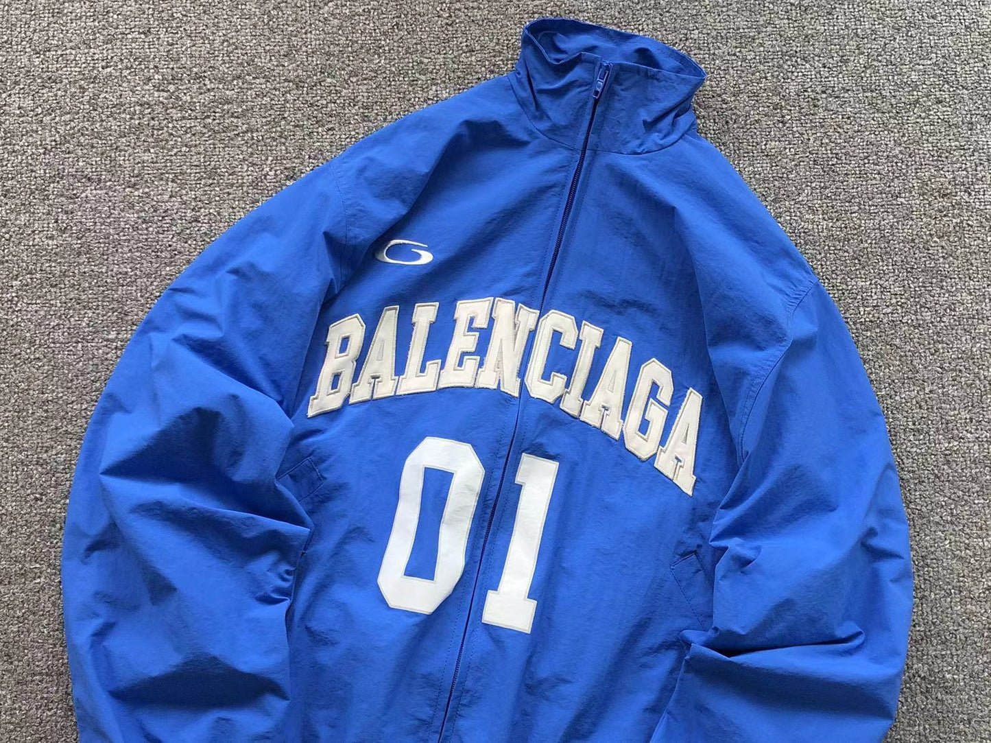 Balenciaga Basketball Zip Up Blue