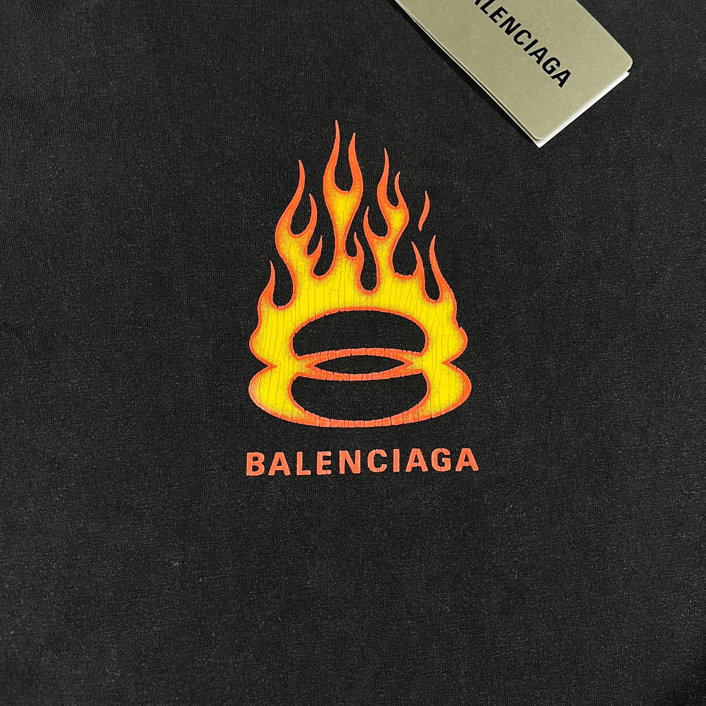 BALENCIAGA BURNING UNITY T-SHIRT BLACK