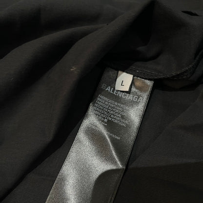 BALENCIAGA CAPS DESTROYED FLATGROUND T-SHIRT BLACK