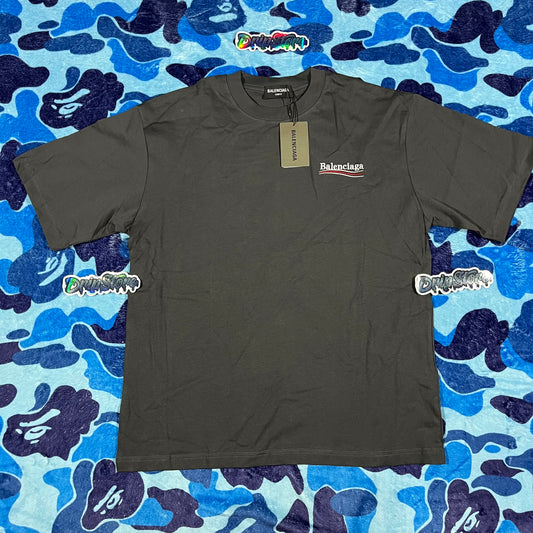 Balenciaga Embroidery Logo T-Shirt Grey