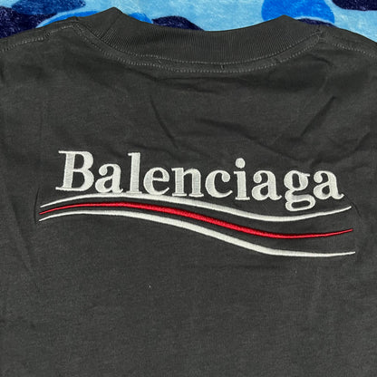 Balenciaga Embroidery Logo T-Shirt Grey