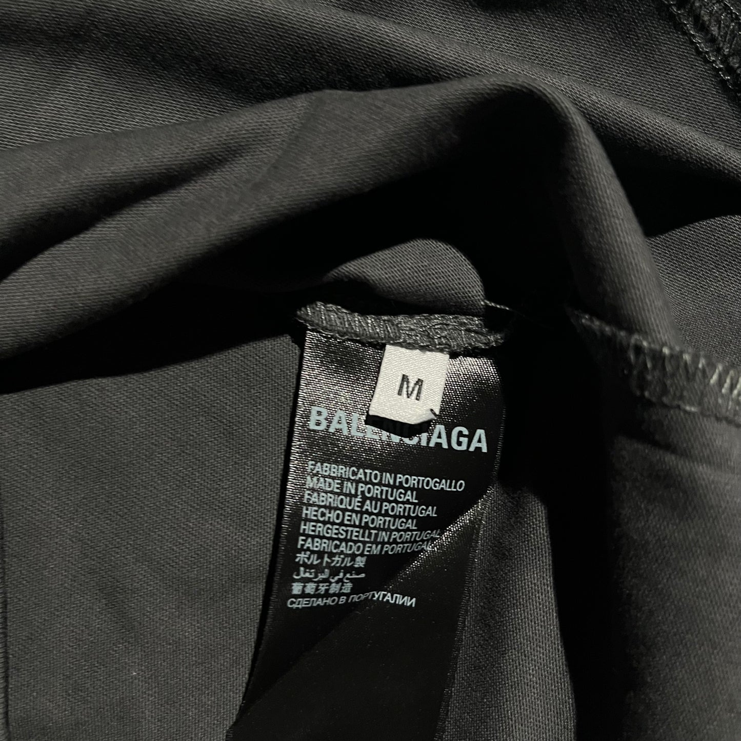 Balenciaga Embroidery Logo T-Shirt Grey