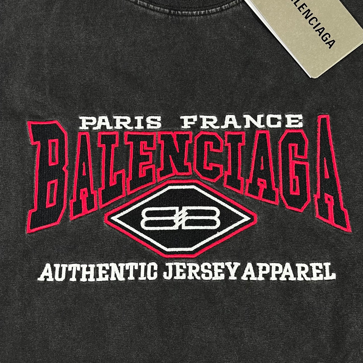 Balenciaga Logo Print T-Shirt Black