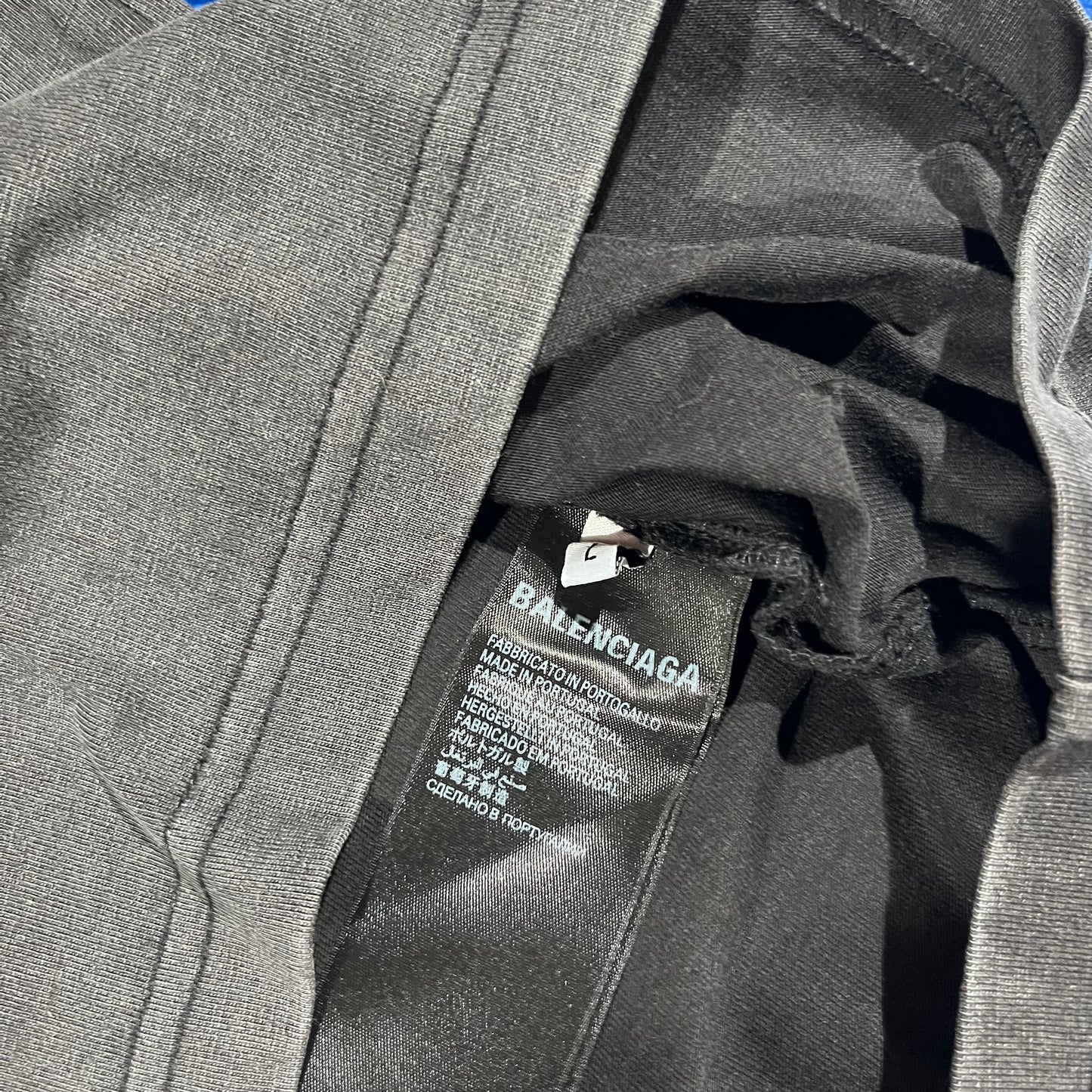 Balenciaga Logo Print T-Shirt Black