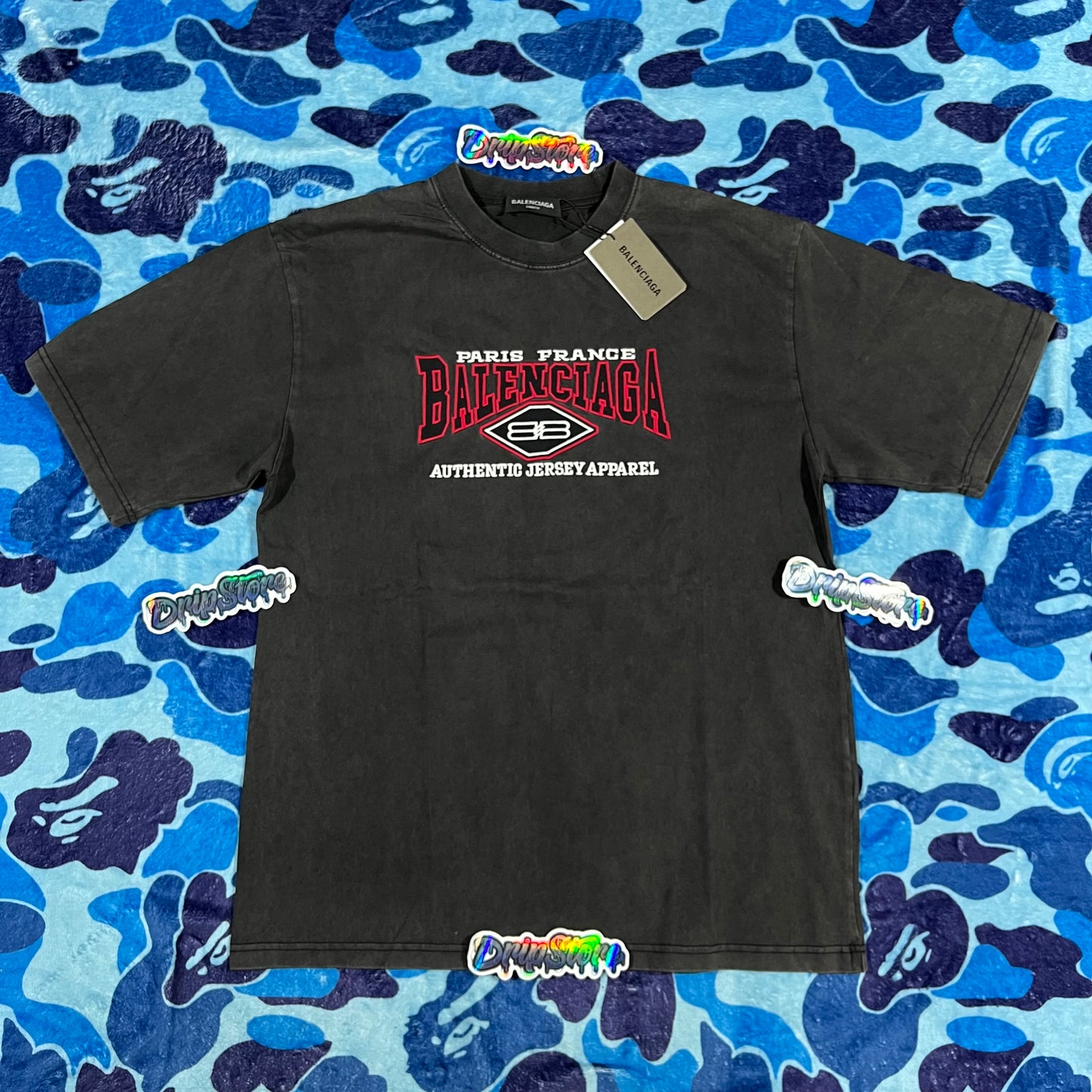 Balenciaga Logo Print T-Shirt Black