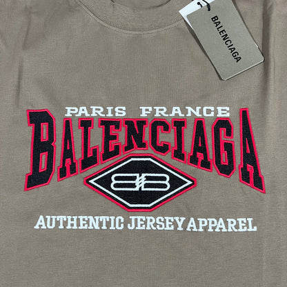 Balenciaga Logo Print T-Shirt Brown