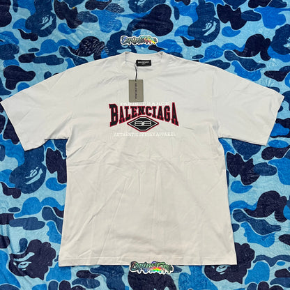 Balenciaga Logo Print T-Shirt White