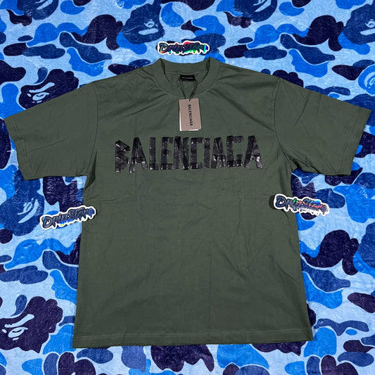BALENCIAGA NEW TAPE TYPE T-SHIRT GREEN