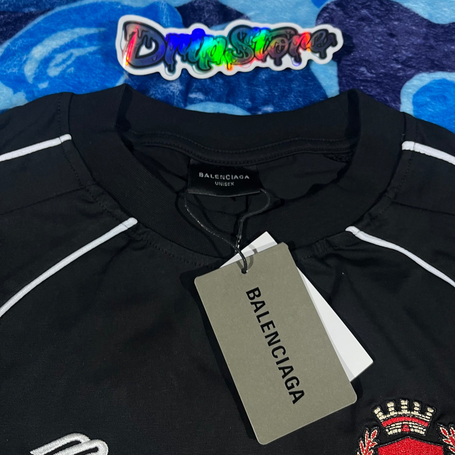 BALENCIAGA PARIS SOCCER T-SHIRT BLACK
