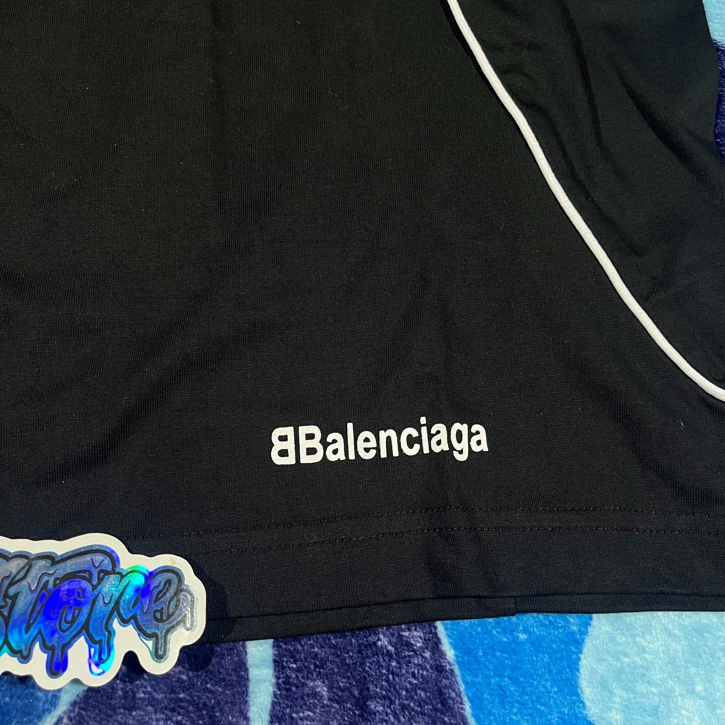 BALENCIAGA PARIS SOCCER T-SHIRT BLACK
