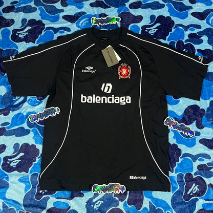 BALENCIAGA PARIS SOCCER T-SHIRT BLACK