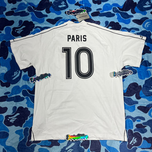 BALENCIAGA PARIS SOCCER T-SHIRT WHITE