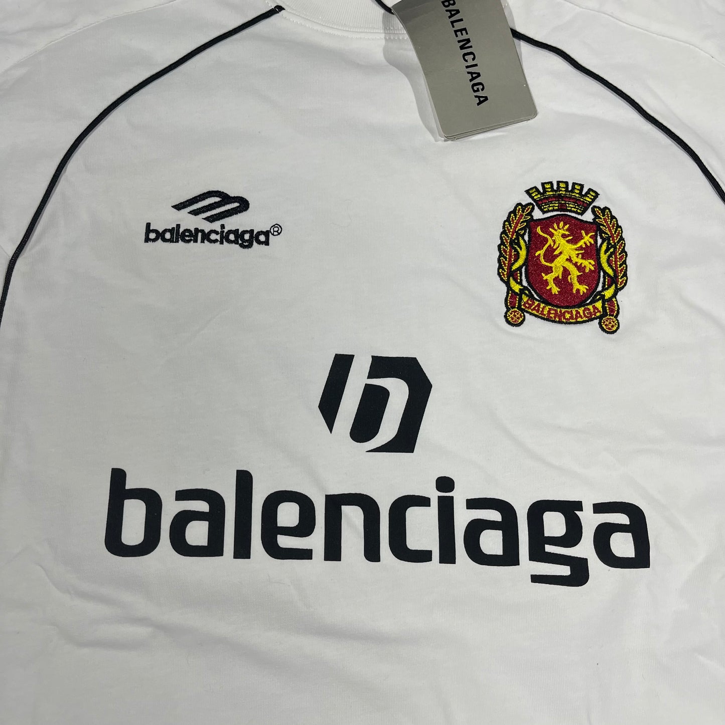 BALENCIAGA PARIS SOCCER T-SHIRT WHITE