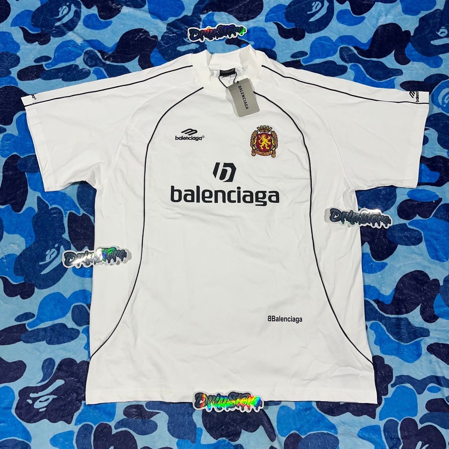 BALENCIAGA PARIS SOCCER T-SHIRT WHITE