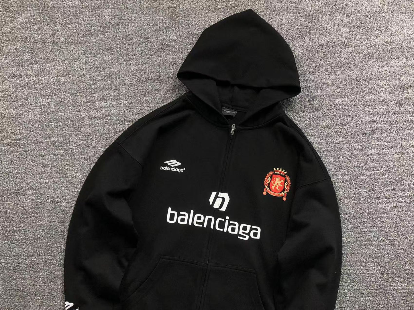 Balenciaga Paris Soccer Zip Up Black