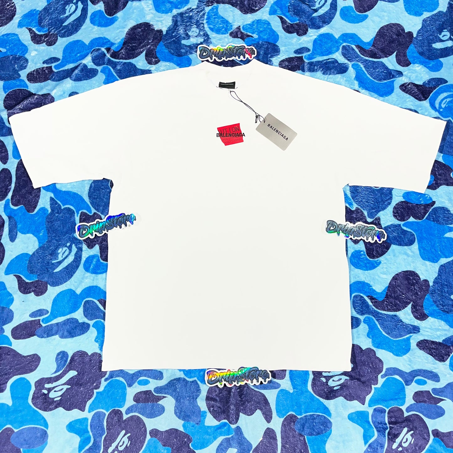 Balenciaga Red Tape T-Shirt White