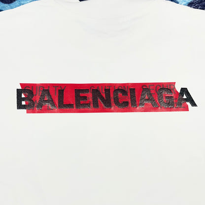 Balenciaga Red Tape T-Shirt White