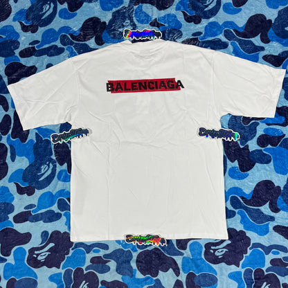 Balenciaga Red Tape T-Shirt White
