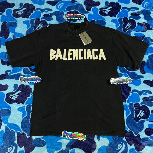 BALENCIAGA TAPE TYPE T-SHIRT BLACK