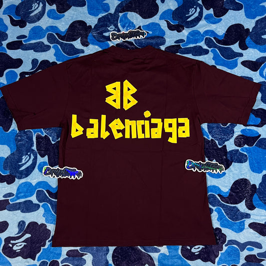 BALENCIAGA TAPE TYPE T-SHIRT DARK RED