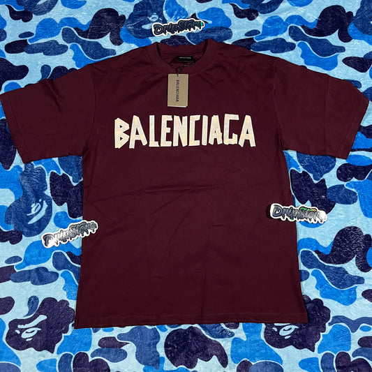 BALENCIAGA TAPE TYPE T-SHIRT DARK RED