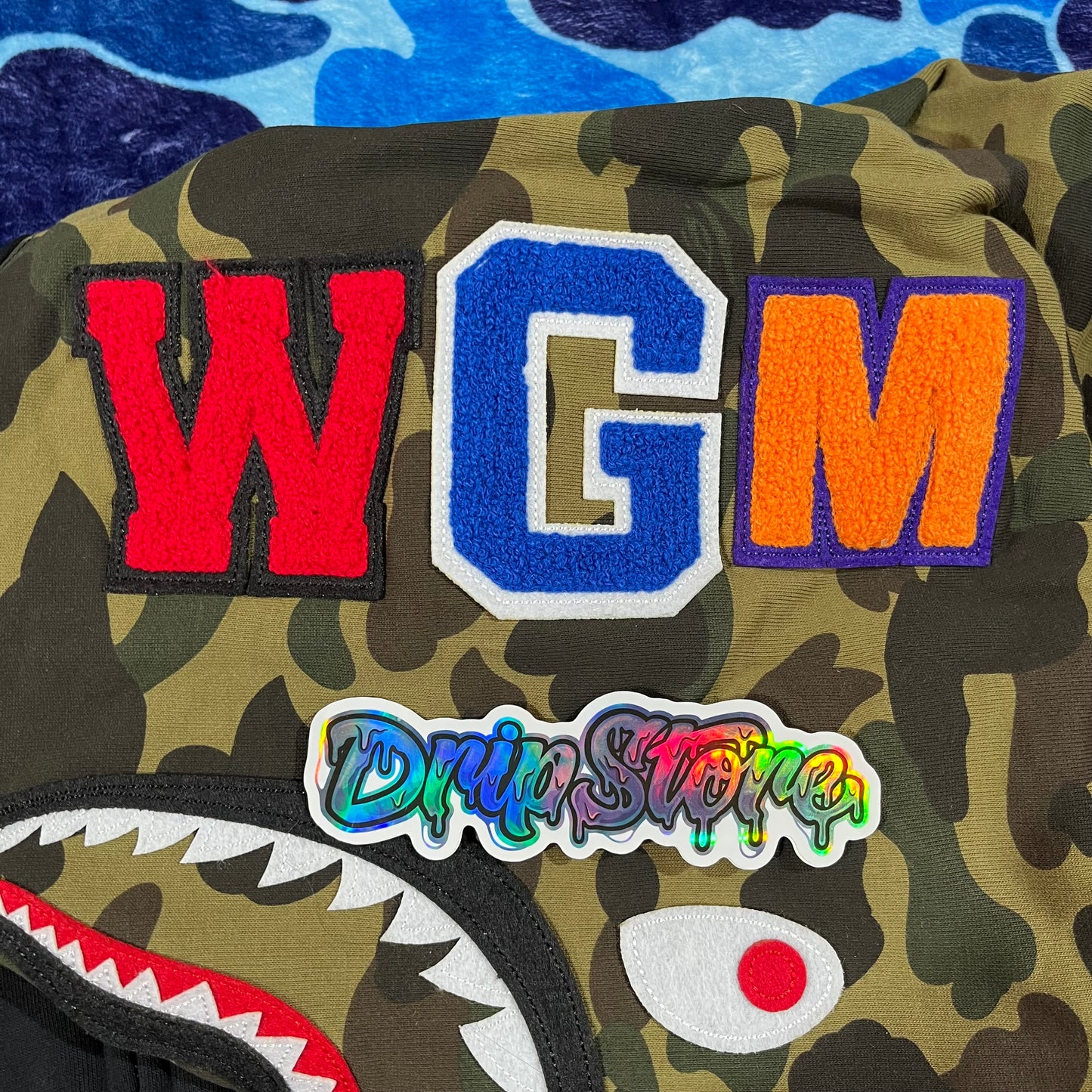 BAPE 1ST CAMO SHARK FULL ZIP HOODIE BLACK