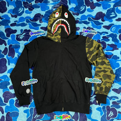 BAPE 1ST CAMO SHARK FULL ZIP HOODIE BLACK