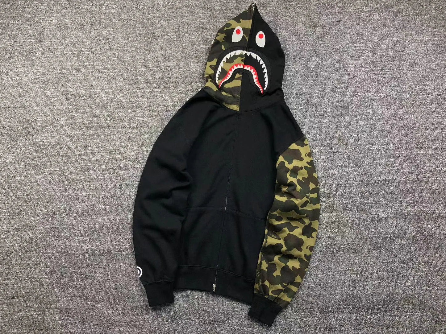 bape-1st-camo-shark-full-zip-hoodie-black-Drip Store Argentina