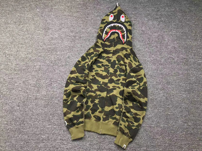 bape-1st-camo-shark-full-zip-hoodie-green-Drip Store Argentina