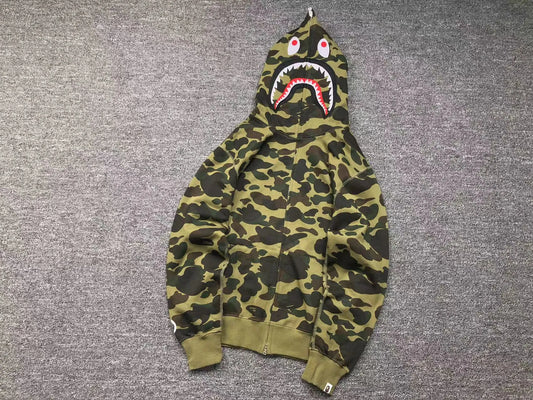 bape-1st-camo-shark-full-zip-hoodie-green-Drip Store Argentina