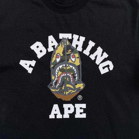 Bape 1st Camo Shark Seijin Tee Black
