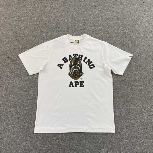 Bape 1st Camo Shark Seijin Tee White