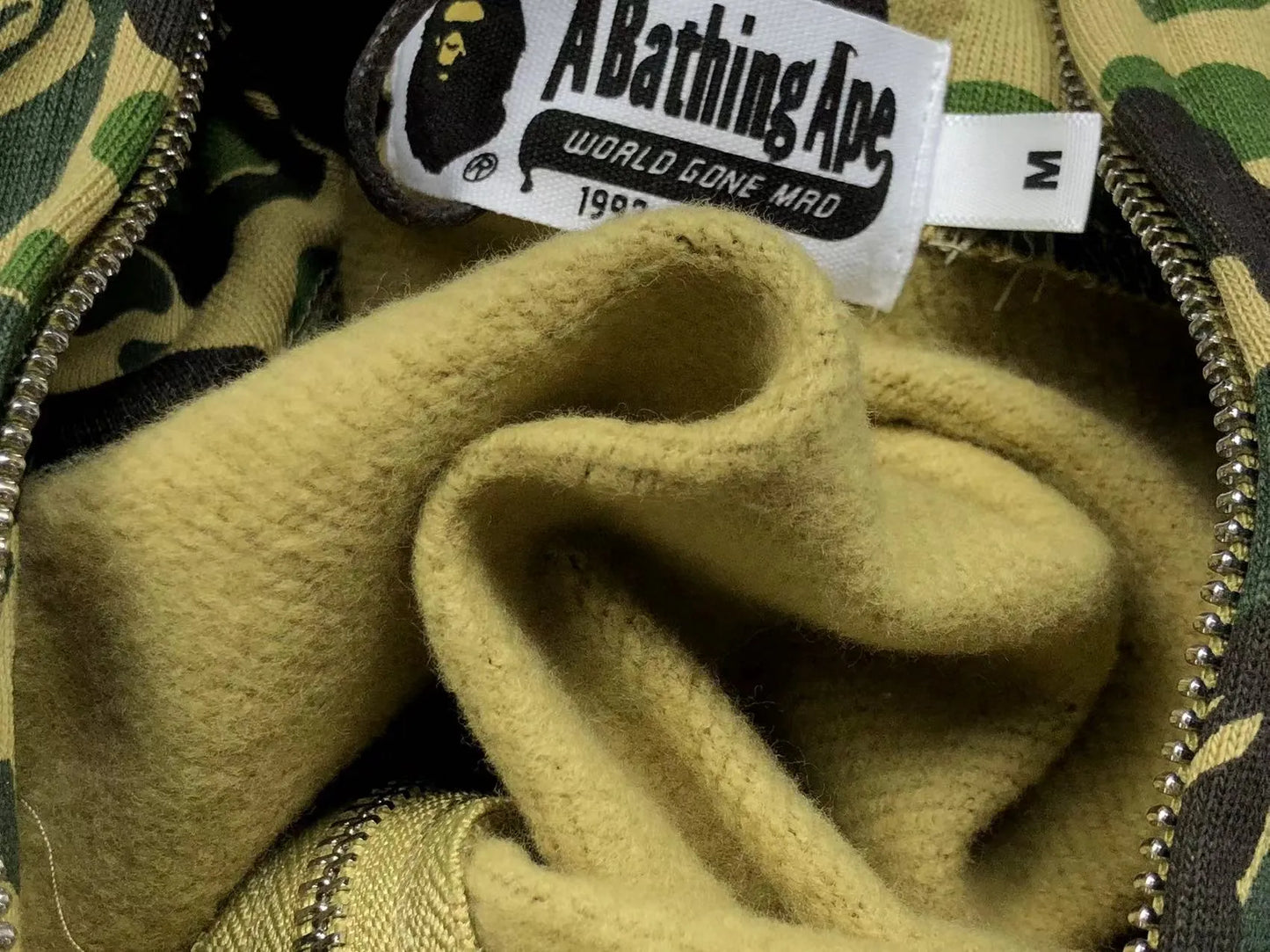 BAPE ABC CAMO SHARK FULL ZIP HOODIE GREEN-Drip Store Argentina