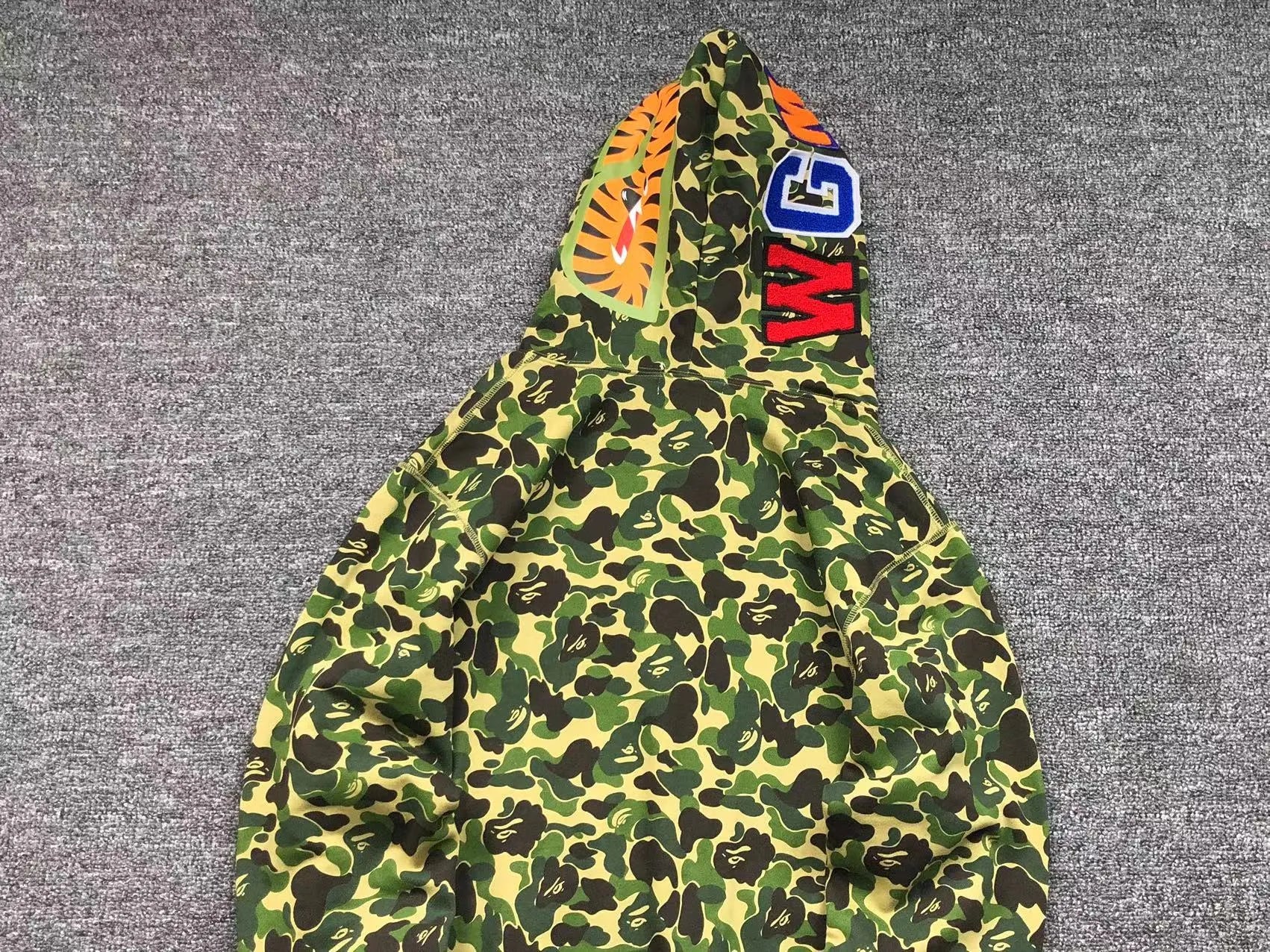 BAPE ABC CAMO SHARK FULL ZIP HOODIE GREEN-Drip Store Argentina