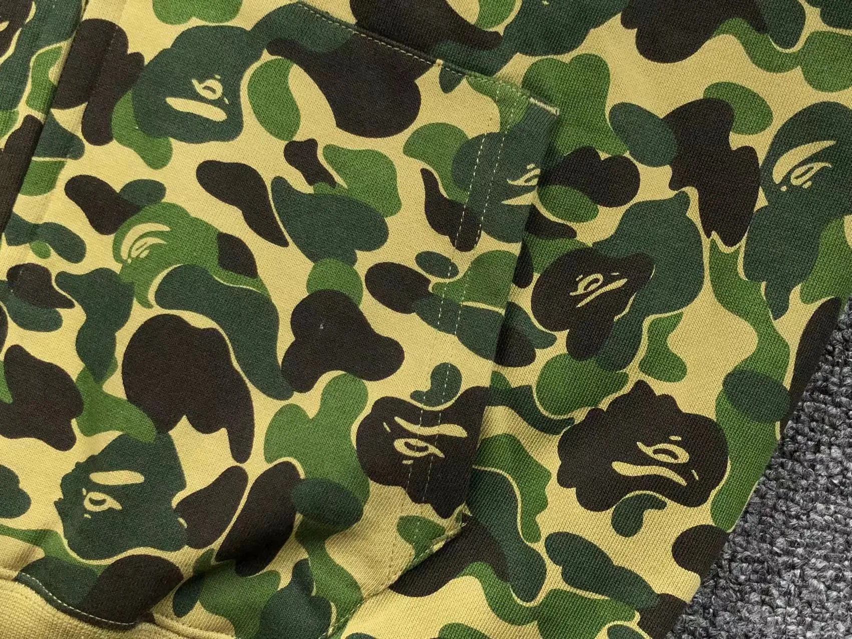 BAPE ABC CAMO SHARK FULL ZIP HOODIE GREEN-Drip Store Argentina